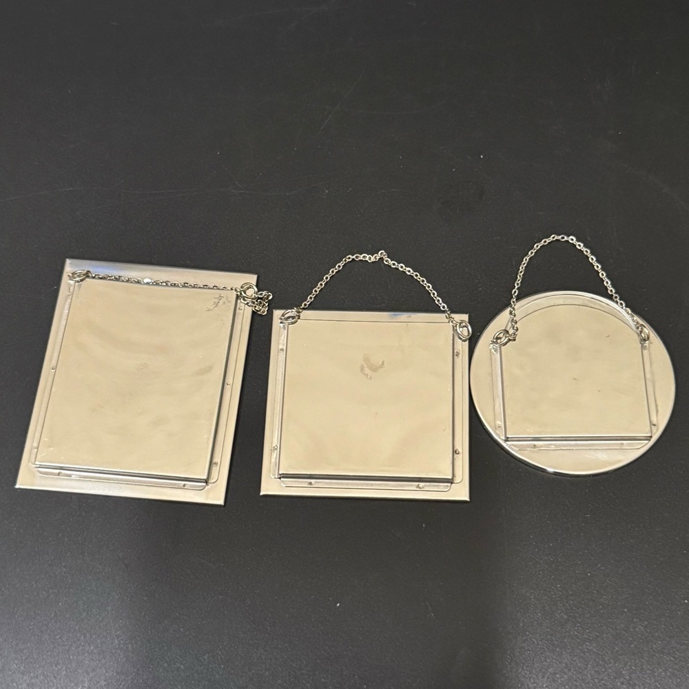 3 Vintage 2003 HALLMARK MOP Mother of Pearl Miniature Mini Photo Frame Ornaments - Picture 2 of 11